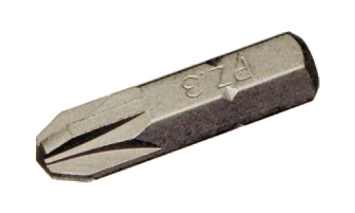 #3 Pozidriv x 1/4" Hex Insert Bit T&E Tools P1203