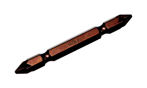 #1 Pozidriv Double Ended Power Bit 1/4" Hex T&E Tools P1291