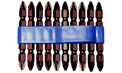 10 Piece Pozidriv Double Ended Power Bit 1/4" Hex T&E Tools P1292-10