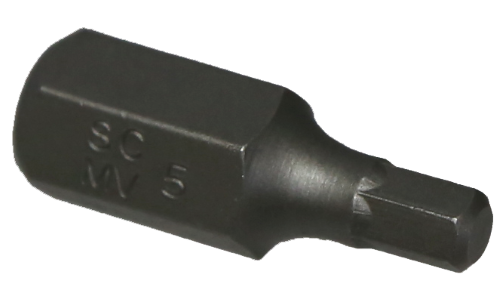 5mm In-Hex x 10mm Hex Bit 30mm Long T&E Tools P5005
