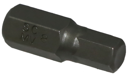 8mm In-Hex x 10mm Hex Bit 30mm Long T&E Tools P5008