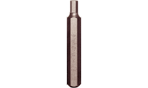 6mm In-Hex x 10mm Hex Bit 75mm Long T&E Tools P7006