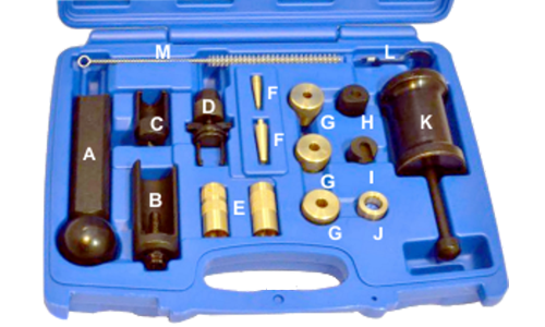 18 Piece Injector Remover Puller Set T&E Tools PT695