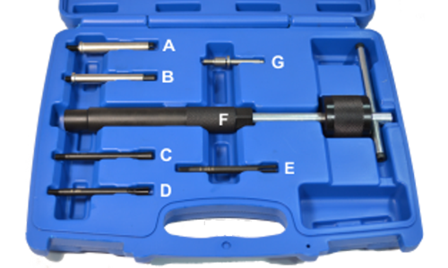 7 Piece Diesel Glow Plug Puller Set T&E Tools PT705