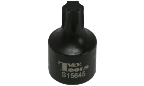 T45 x 3/8" Drive Stubby Tamper Torx-r Impact Socket T&E Tools S15645