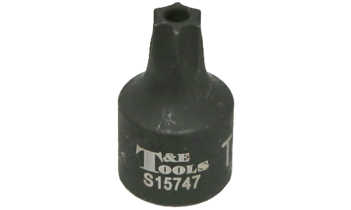 T47 x 3/8" Drive Stubby Tamper Torx-r Impact Socket T&E Tools S15747