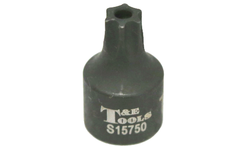 T50 x 3/8" Drive Stubby Tamper Torx-r Impact Socket T&E Tools S15750