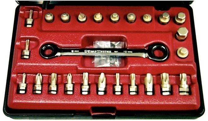 Micro Bit Gear Wrench 25 Piece Set T&E Tools S20254
