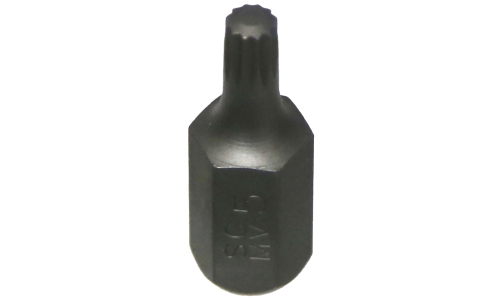 M5 Spline x 10mm Hex Bit 30mm Long T&E Tools S3005