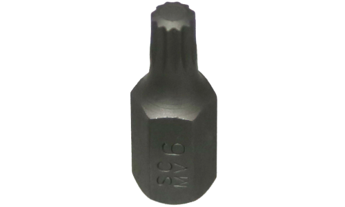 M6 Spline x 10mm Hex Bit 30mm Long T&E Tools S3006