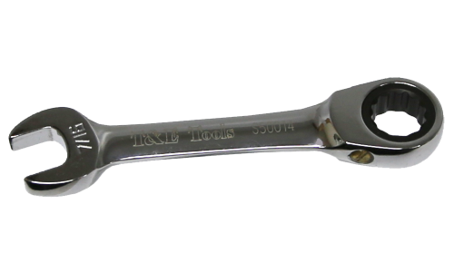 7/16" Stubby Gear Ratchet Wrench T&E Tools S50014