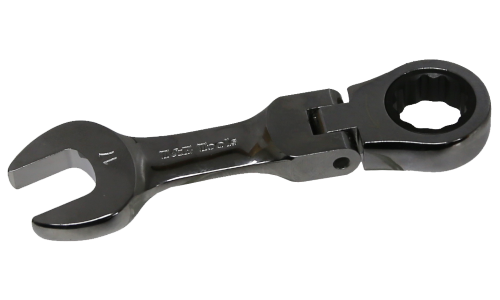 17mm 12Pt. Stubby Flex-Head Ratchet Wrench T&E Tools S59017