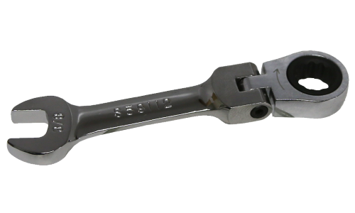 3/8" 12Pt. Stubby Flex-Head Ratchet Wrench T&E Tools S59112