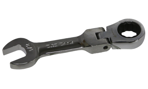 1/2" 12Pt. Stubby Flex-Head Ratchet Wrench T&E Tools S59116