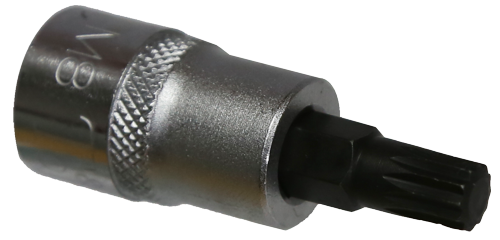 M8 Spline x 3/8"Drive Socket 50mm Long T&E Tools S7308