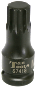 M18 x 1/2" Drive Multi-Spline Impact Socket T&E Tools S7418