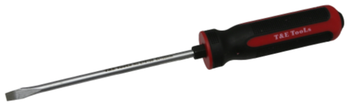 6 x 150mm Tang Thru Slotted S2 Steel Screwdriver T&E Tools S76150
