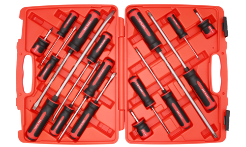 Tang Thru S2 Steel Screwdriver 16 Piece Set T&E Tools S78016