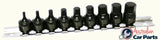 9Pc. 1/4"Dr. Stubby In-Hex Metric Impact Sockets 2.5 - 10mm T&E Tools S79209M