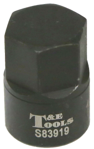 19mm x 3/8" Drive Stubby In-Hex Metric Impact Socket T&E Tools S83919