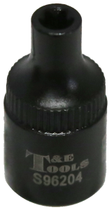 E4 x 1/4"Drive Stubby "E" Series Impact Socket T&E Tools S96204