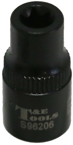 E6 x 1/4"Drive Stubby "E" Series Impact Socket T&E Tools S96206