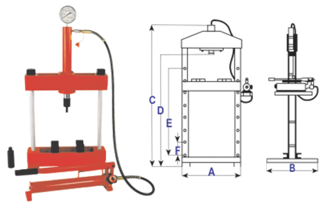 10 Ton Bench Press T&E Tools SB010