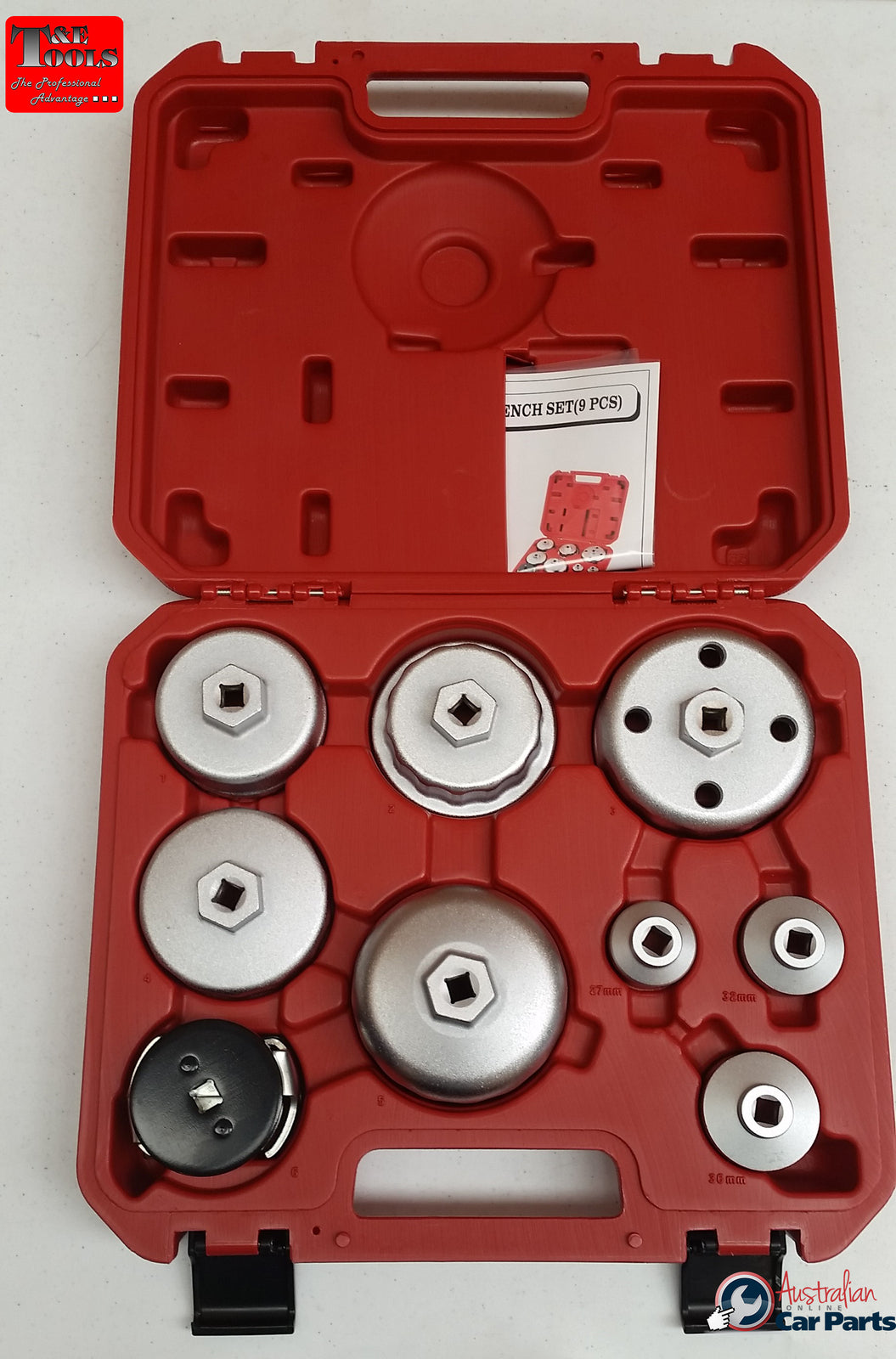 Oil Filter Wrench 9 Piece Set for Toyota Hyundai Kia BMW Audi T&E Tools SD1260