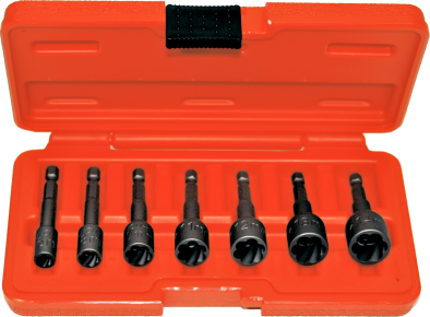7Pc.1/4"Hex Shank Nut Removers 6-14mm T&E Tools T1038