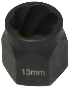 13mm   Angular Spiral  Twist Socket Hex Drive T&E Tools T1043