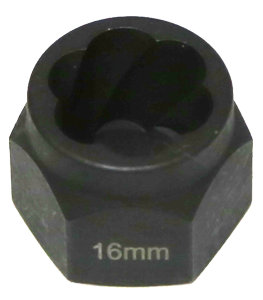 16mm   Angular Spiral  Twist Socket Hex Drive T&E Tools T1046