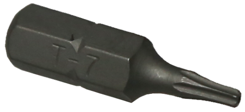 T7 1/4" Hex Tamper Torx Bit T&E Tools T3007