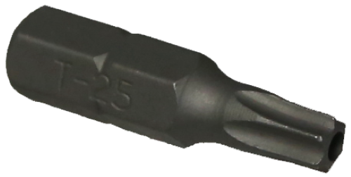 T25 1/4" Hex Tamper Torx Bit T&E Tools T3025