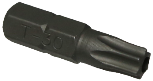T30 1/4" Hex Tamper Torx Bit T&E Tools T3030