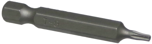 T8 1/4" Hex Tamper Torx Bit T&E Tools T3208