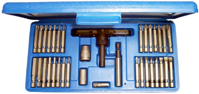 35 Piece 1/4" Hex Power Screwdriver Bit Set T&E Tools T3501