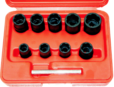 9 Piece 3/8" Drive Metric Twist Impact Sockets T&E Tools T4230
