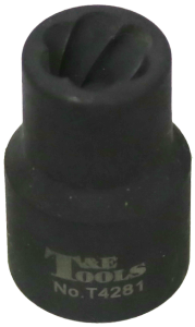 11mm x 1/2" Square Impact Twist Socket T&E Tools T4281