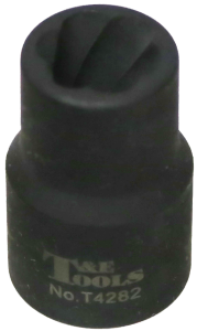 12mm x 1/2" Square Impact Twist Socket T&E Tools T4282