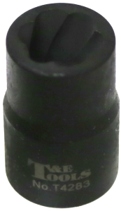 13mm x 1/2" Square Impact Twist Socket T&E Tools T4283