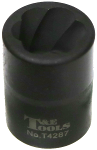 17mm x 1/2" Square Impact Twist Socket T&E Tools T4287