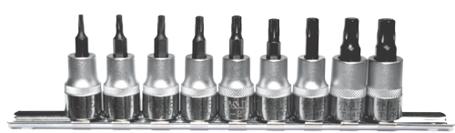 9 Piece Tamper-Torx Driver Sockets T&E Tools T5405