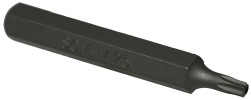 T25 Tamper Torx 10mm Hex x 75mm Long T&E Tools T5825