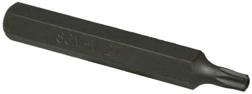 T27 Tamper Torx 10mm Hex x 75mm Long T&E Tools T5827