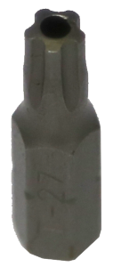 T27 x 1/4"Hex Five Point Tamper Torx Bit 25mm long T&E Tools T5927
