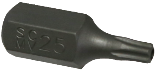 T25 5Pt.Tamper Torx-Plus Impact Bit 10mm Hex x 30mm long T&E Tools T6062