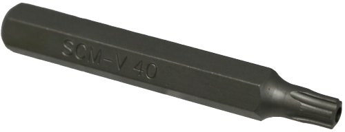 T40 5Pt.Tamper Torx-Plus Impact Bit 10mm Hex x 75mm long T&E Tools T6075