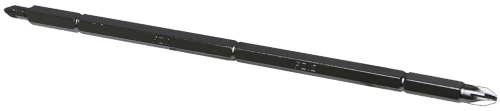 #1 & #2 Pozidriv Double End 1/4" Hex Bit 175mm Long T&E Tools T6302