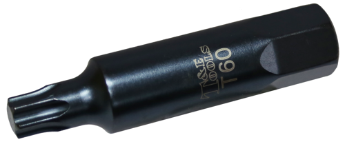T60 Torx -r  22mm Hex x 107mm Long Insert Bit T&E Tools T6960