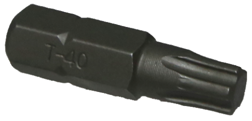 T40 5 Point Torx-Plus Insert Bit 5/16" Hex x 32mm Length T&E Tools T79140